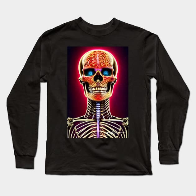 Groovy Acid Dead Vibes 1 Long Sleeve T-Shirt by Benito Del Ray